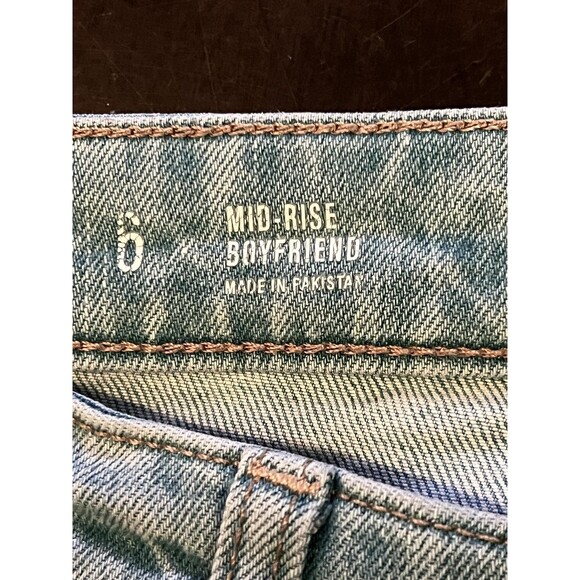ANA A New Approach Jeans Womens 6 Light Wash Mid Rise Boyfriend Distressed - Picture 8 of 9